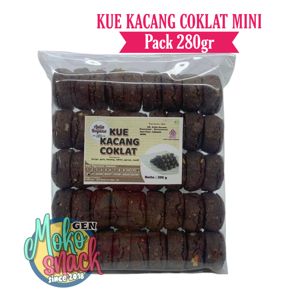 

SNACK KEMASAN KUE KACANG MINI RASA COKLAT PACK 280gr