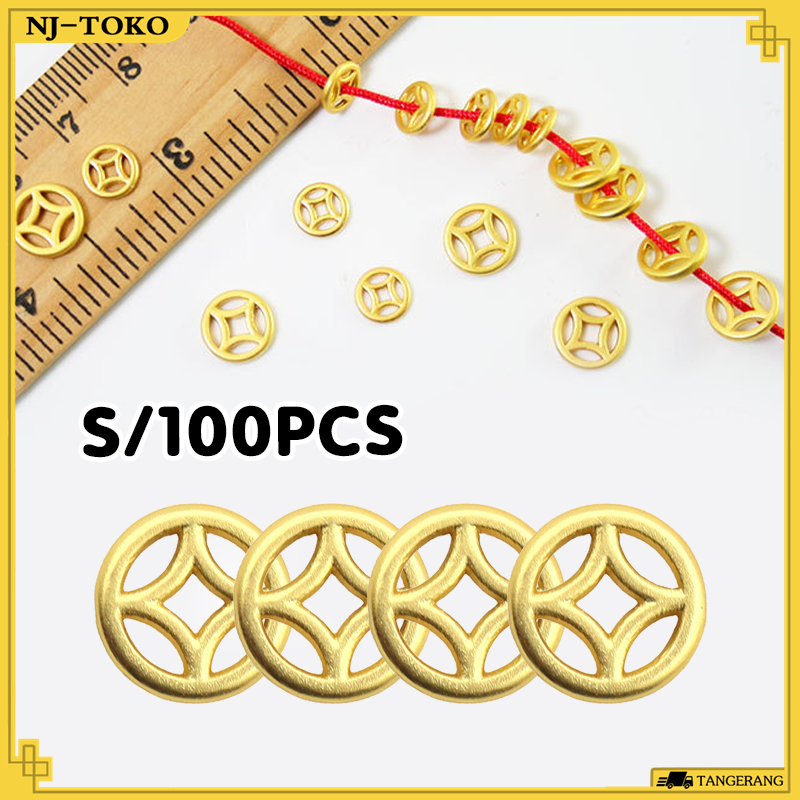 100PCS Kecil Koin China Feng Shui Untuk Dekorasi Rumah Coin Cina Mini Bahan Paduan