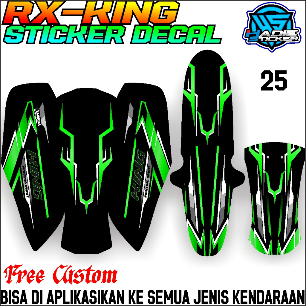 Sticker custom decal rx king custom grafis