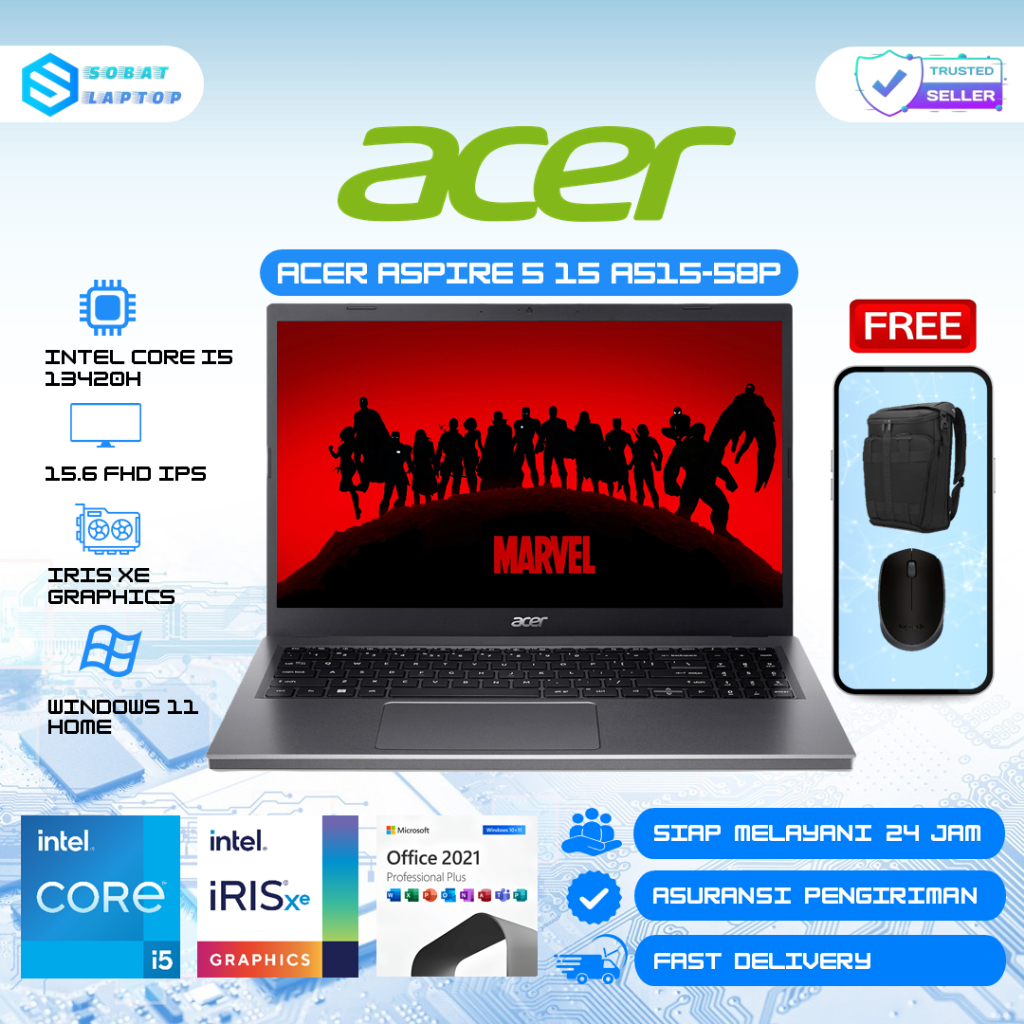 Laptop TouchScreen Acer Aspire 5 A515 Intel Core i5 13420H 16GB 1TB 15.6" FHD IPS Win11home
