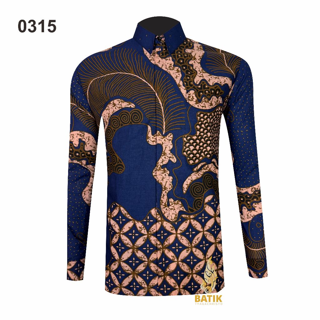 Kemeja Batik Tyagachristo 0315 Slimfit Lengan Panjang Batik Solo