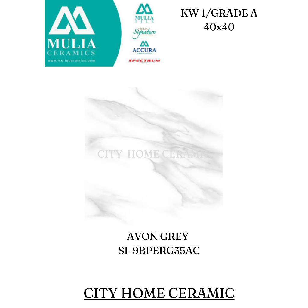 MULIA AVON GREY 40X40