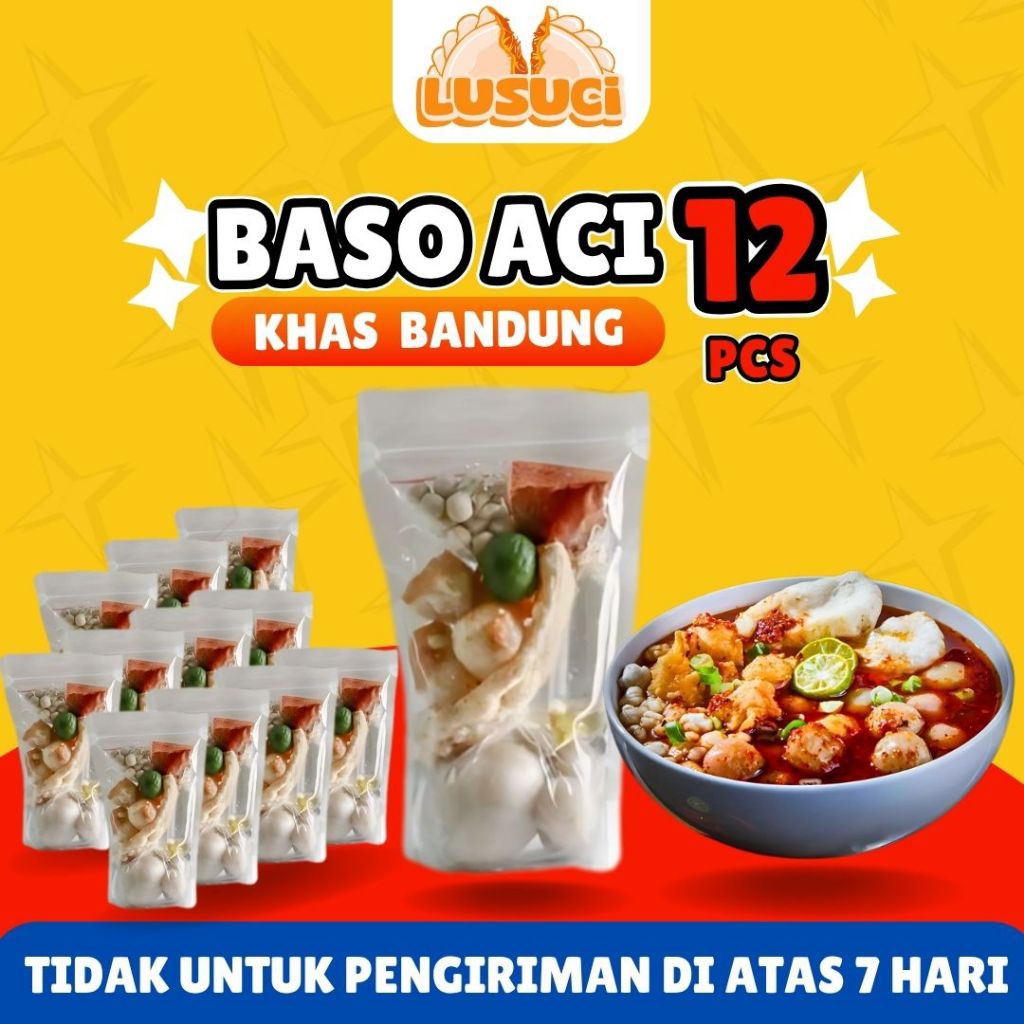 

Paket 12 Baso Aci + Bonus Basreng 30gr | Camilan Kuah Pedas Bandung
