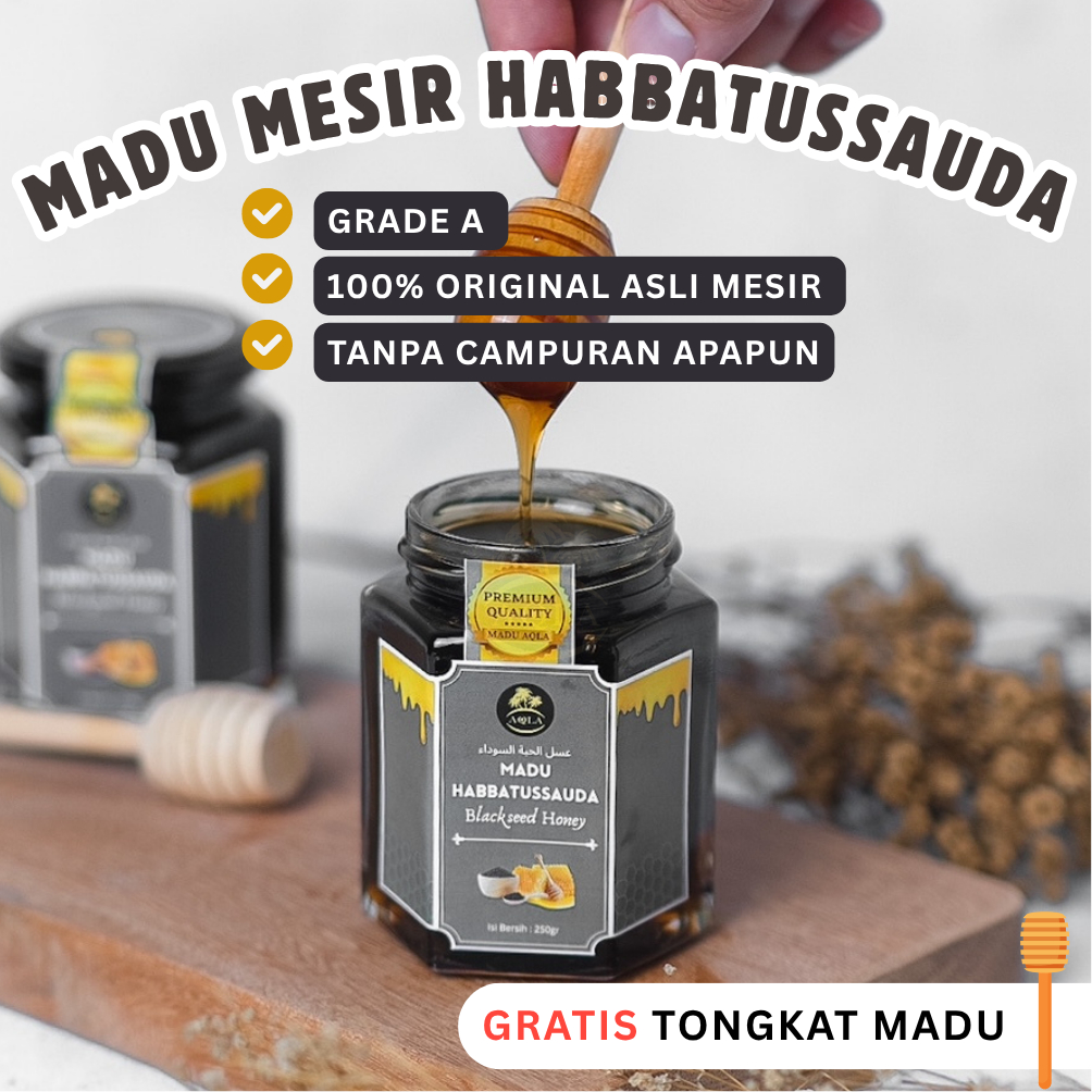 

MADU MESIR HABBATUSSAUDA NATURAL ASLI 100% ORIGINAL / MADU HABATUSAUDA KUALITAS PREMIUM