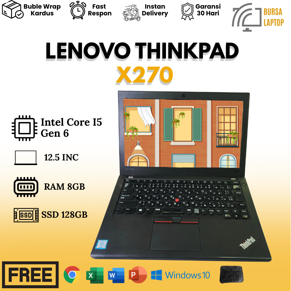 Lenovo Thinkpad X270 Core I3 I7 Gen 6 7  Murah Bergaransi