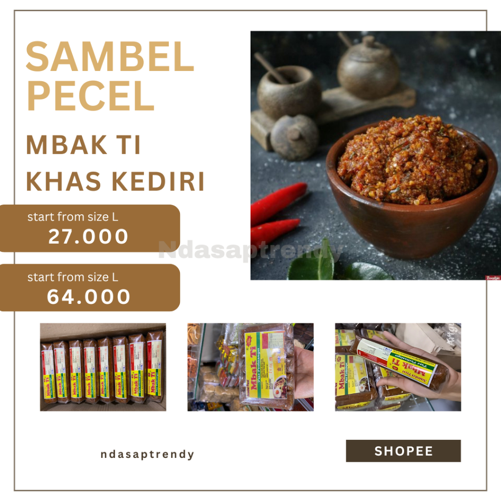 

BISA COD Sambel Pecel Khas Kediri 200gr | Sambel Kacang Mbak Ti 700gr Siap Seduh