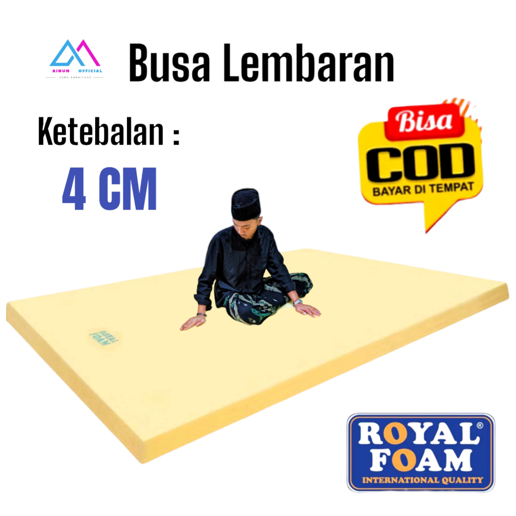 Busa Royal Foam 200x150 Tebal 4cm Busa Lembaran Super Empuk Tebal Busa surpet karpet matras Jok Moto