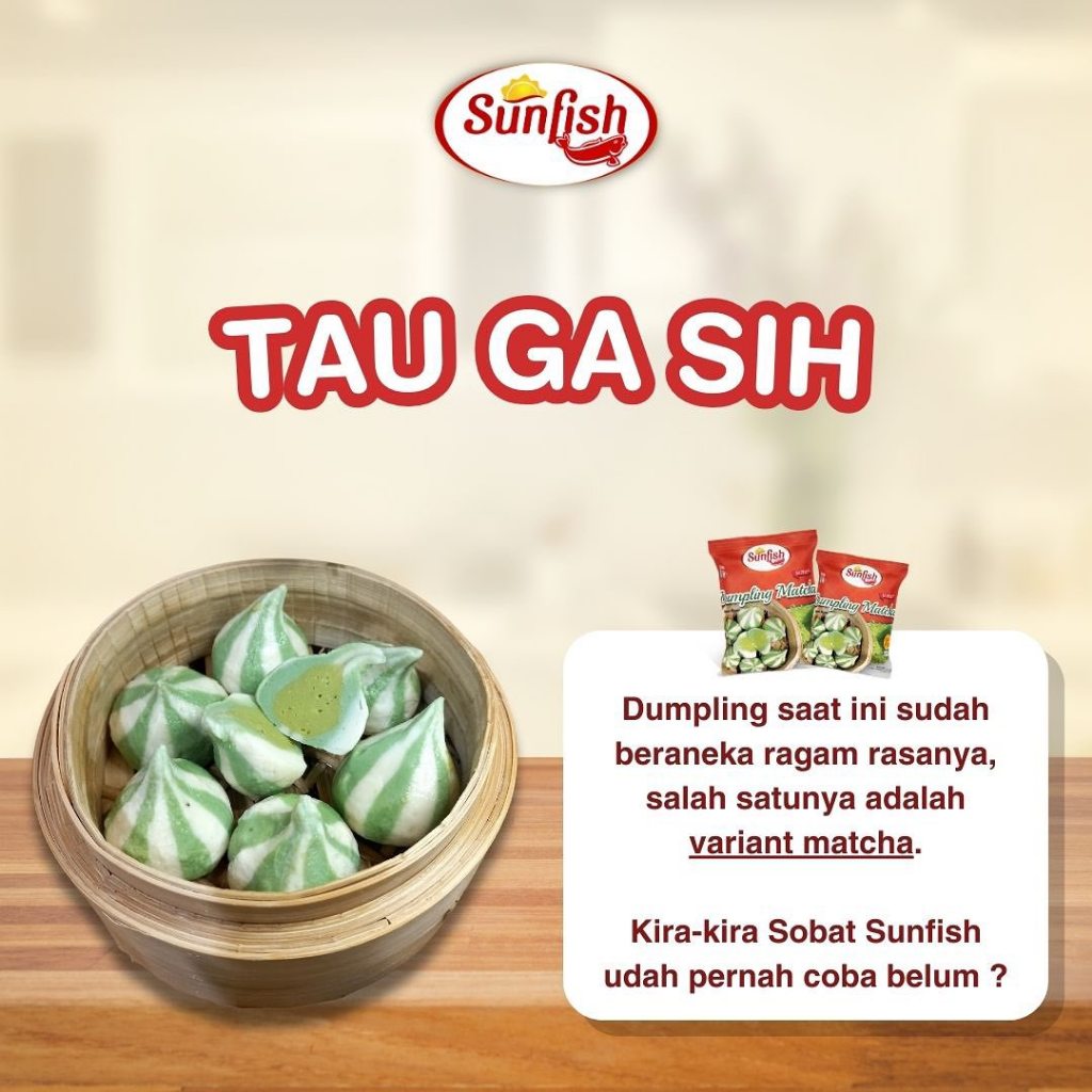 

SUNFISH Fish Dumpling Dampling Ikan Matcha Original 500gram Steamboat - Kheiza Frozen