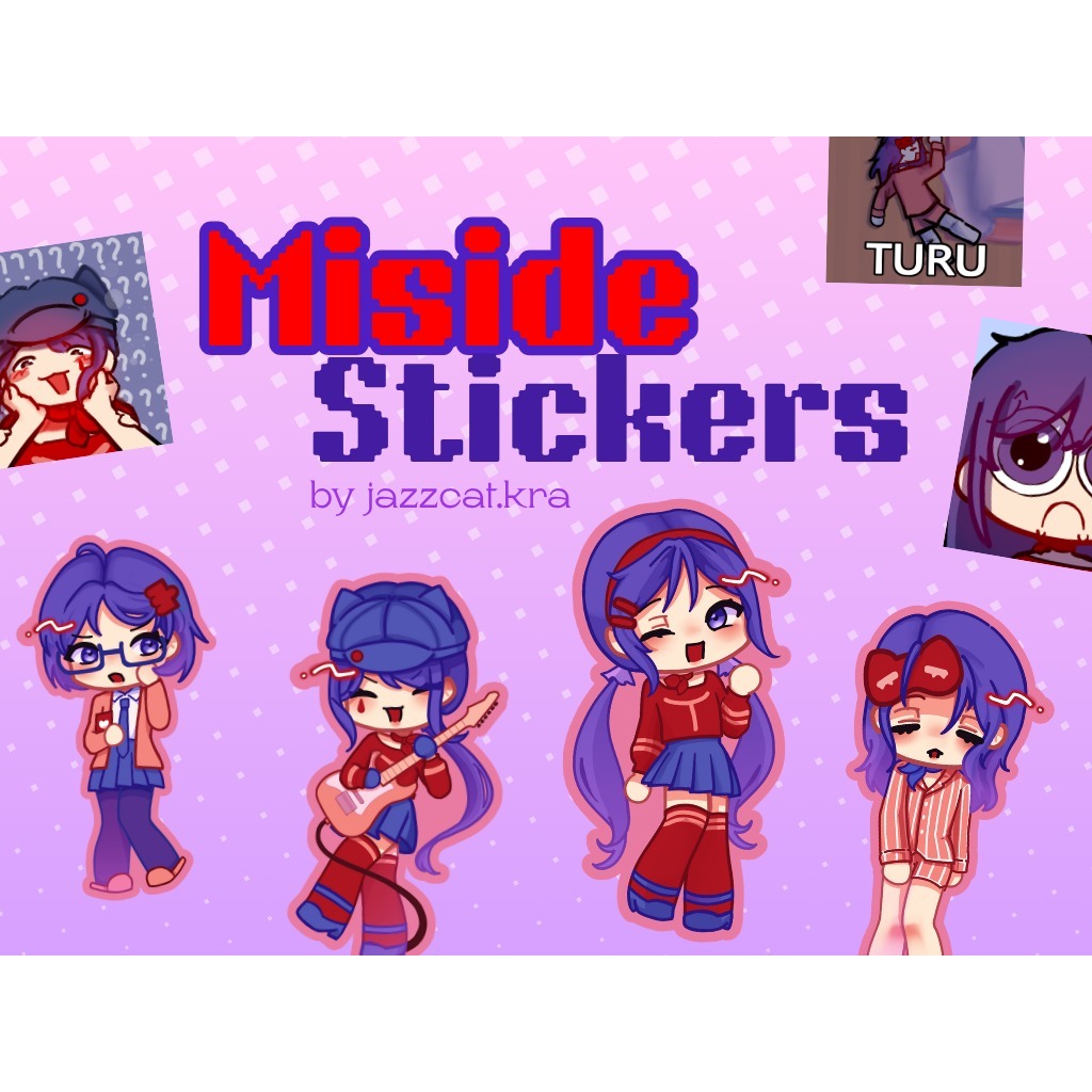 

Miside Glitter Vinyl Diecut Sticker - ( Mita / Cappie / Mila / Sleepy Mita )