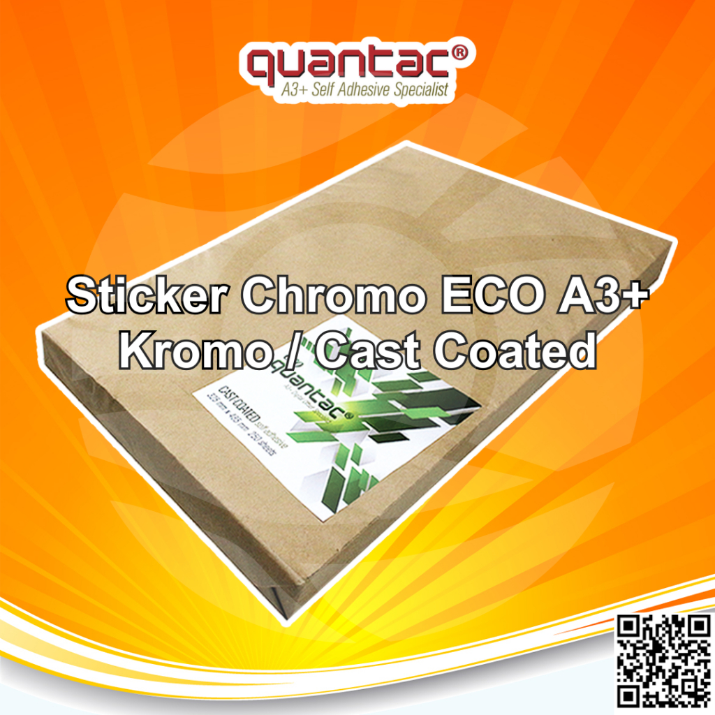 

Quantac Stiker Kertas Kromo ECO Glossy A3+ Chromo Digital Print Laser Toner Cast Coated Paper Sticker Bontak Pack - INSTANT/SAMEDAY