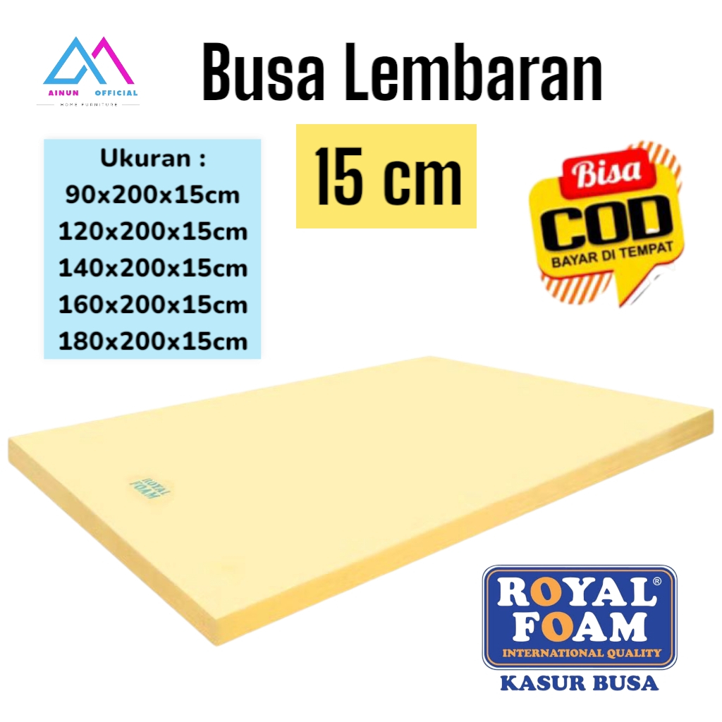 Kasur Royal Foam Tebal 15cm Super Empuk Busa Kasur Busa Kuning D16 Matras Kasur Busa Royal Foam