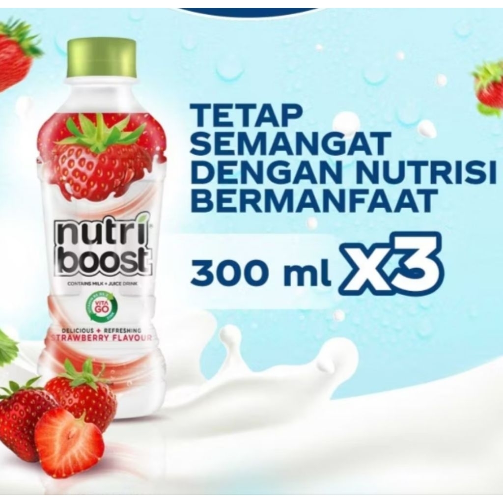 

Nutriboost Strawberry/Jeruk 300ml × 3pcs