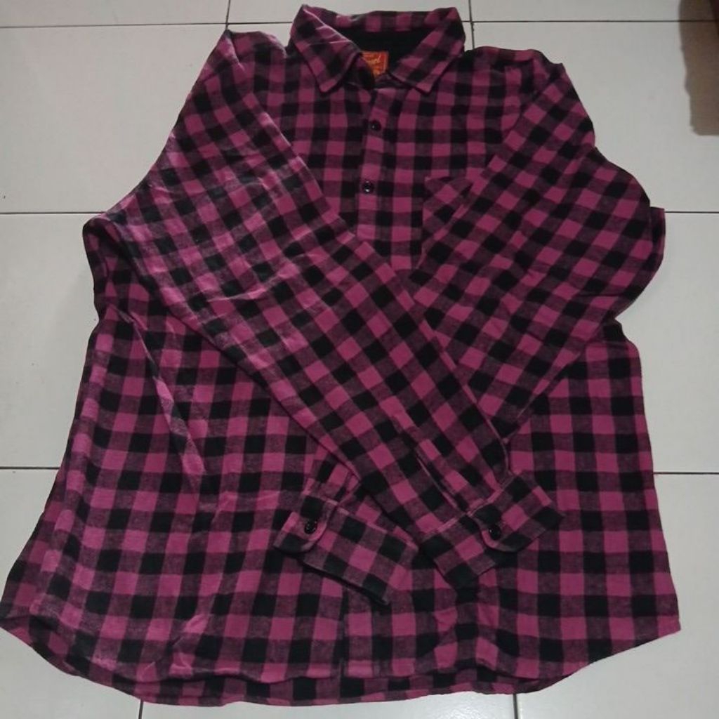 Kemeja Flannel Fanel Uniqlo size XL second