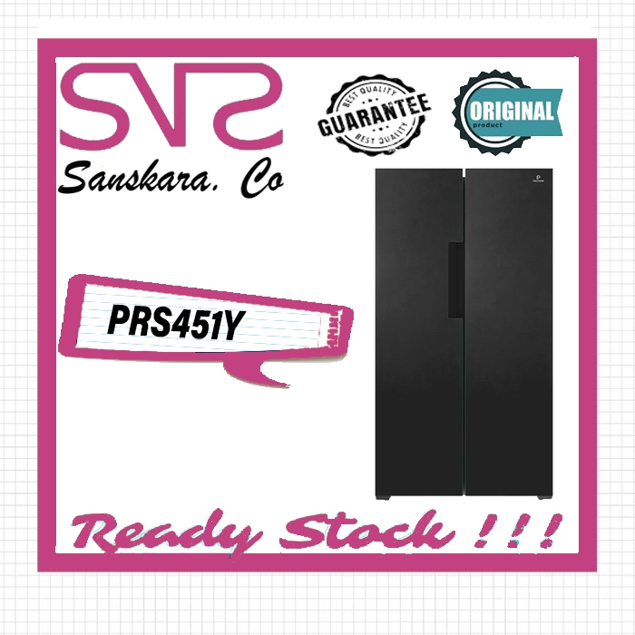 POLYTRON PRS451Y KULKAS SIDE BY SIDE POLYTRON INVERTER PRS 451 PRS451