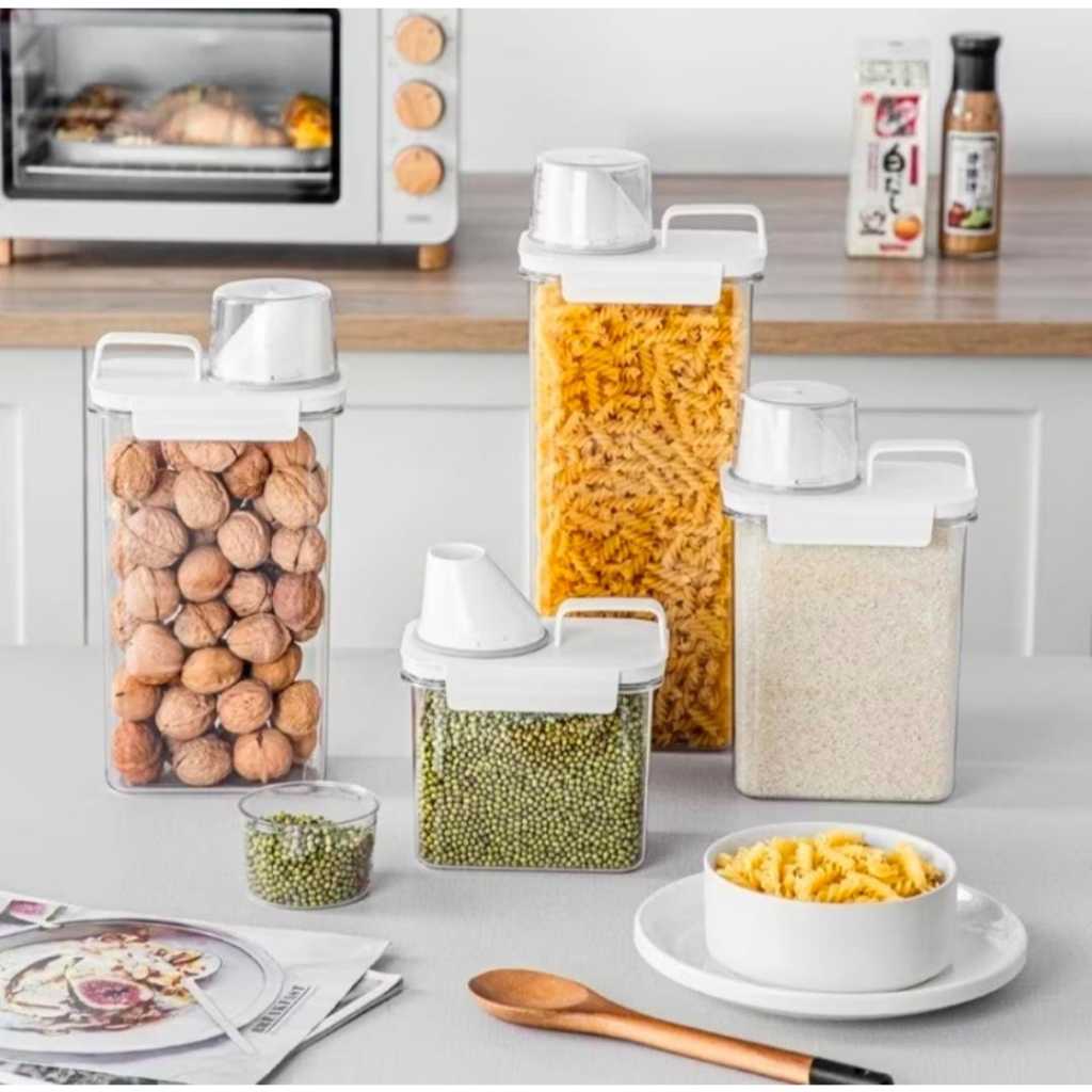 Nozu Toples Cereal Wadah Minyak Goreng 2 Liter Deterjen Serbaguna Makanan PET Food Box