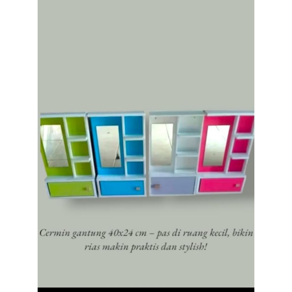 CERMIN RIAS MINIMALIS/RAK KOSMETIK GANTUNG/RAK RIAS GANTUNG