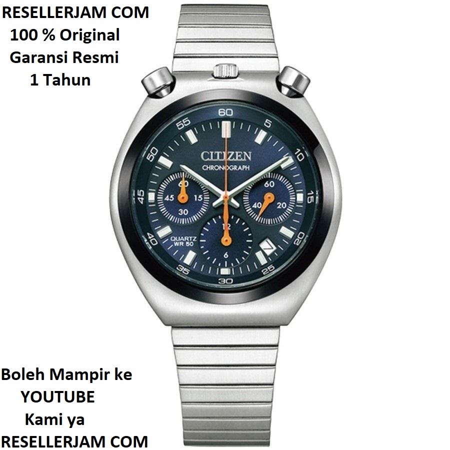 Jam Tangan Citizen AN3660-81L Bullhead Tsuno Chrono Reissue Blue Dial Original Garansi Resmi