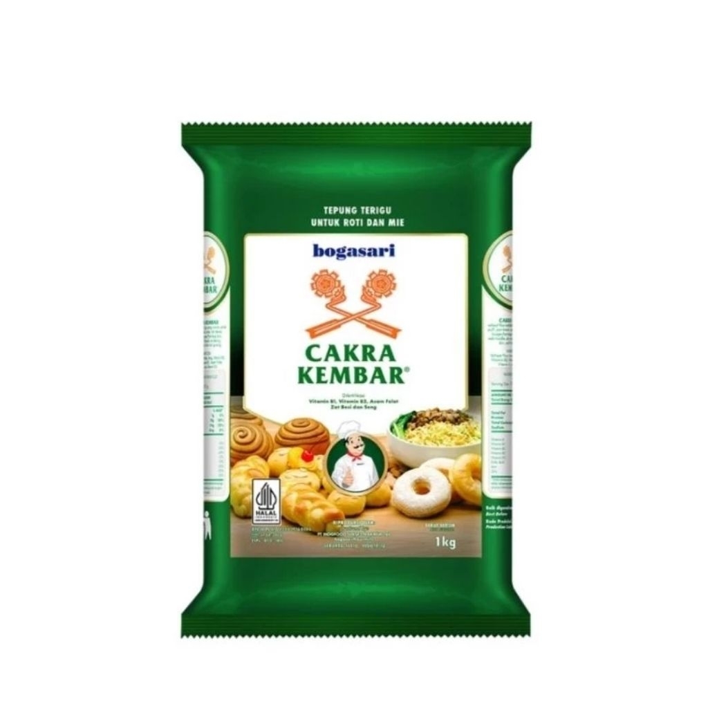 

Tepung Terigu Cakra Kembar Premium 1 kg