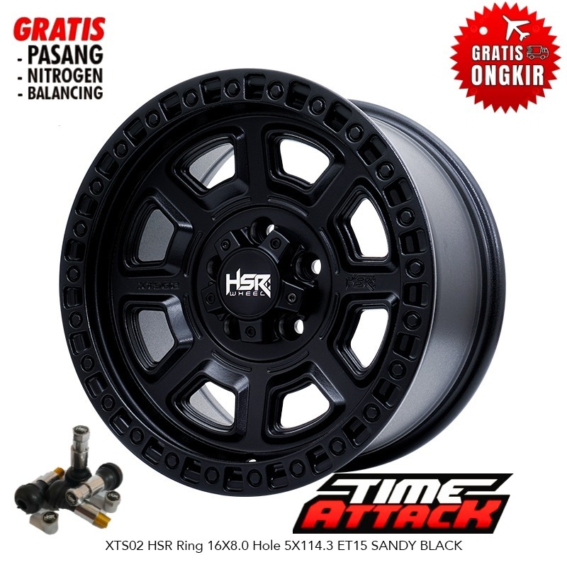 Velg Mobil Hsr R16 Rush Xpander Innova Vitara HSR WHEEL Model Offroad Ring 16 - TIME ATTACK BOGOR