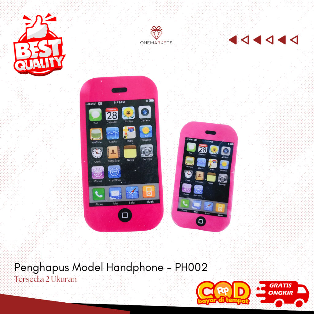 

Penghapus Model Handphone / Penghapus 2 Ukuran / Eraser Bentuk Handphone / Hadiah Ulangtahun Anak Unik / Perlengkapan Alat Tulis Sekolah - PH002