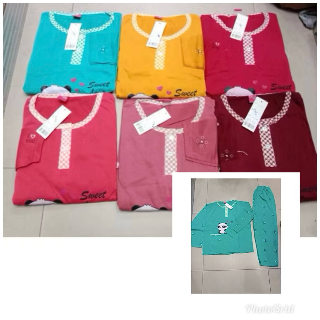 BAJU TIDUR PP DEWASA / BAJU TIDUR LENGAN PANJANG / BAJU TIDUR PANJANG MURAH / BAJU TIDUR KAOS / BAJU