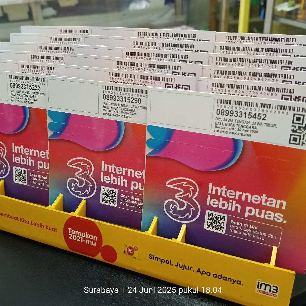 Instant2jam NomorCantikTri 3GB Rapi Murah 089 805 232 xx  45rb I Rapi & Mudah Diingat | Hoki 11 Digi