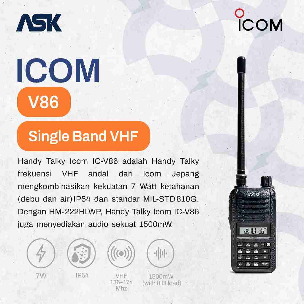 Handy Talky V86 ICOM / HT V 86