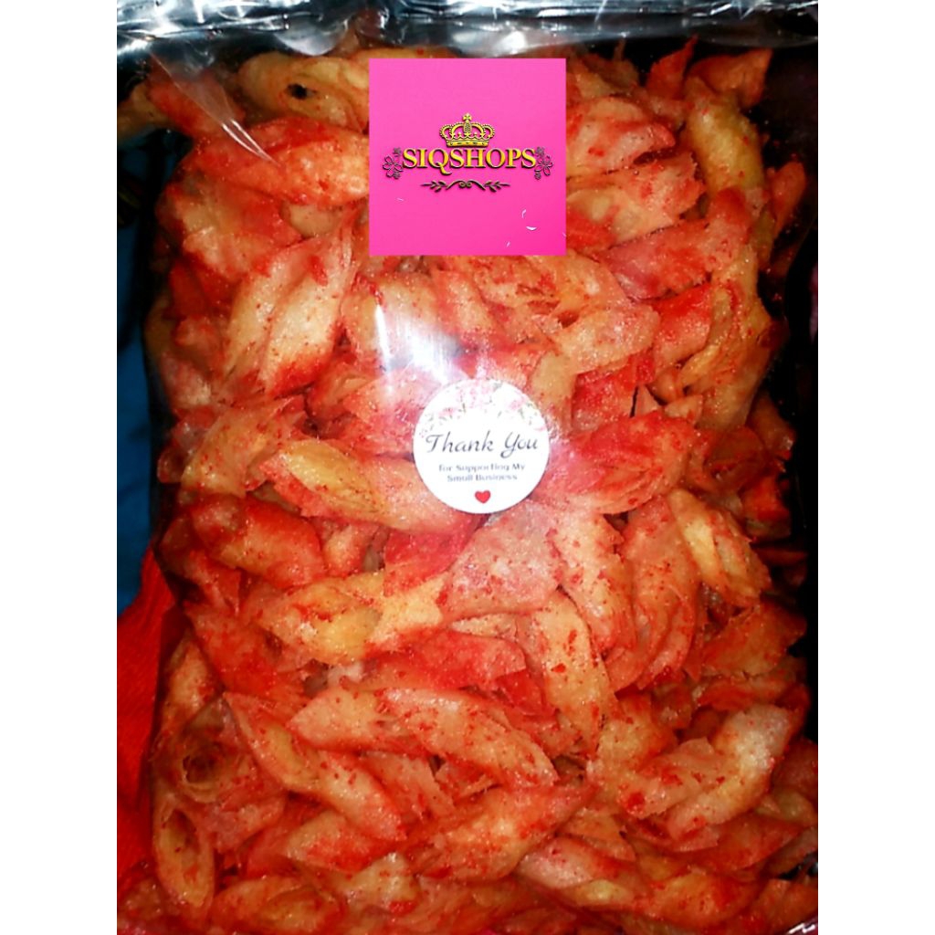 

Keripik Lumpia Kering/Lumpia gulung/ Lumring/kulpi, cemilan pedas renyah (kemasan 500gr)