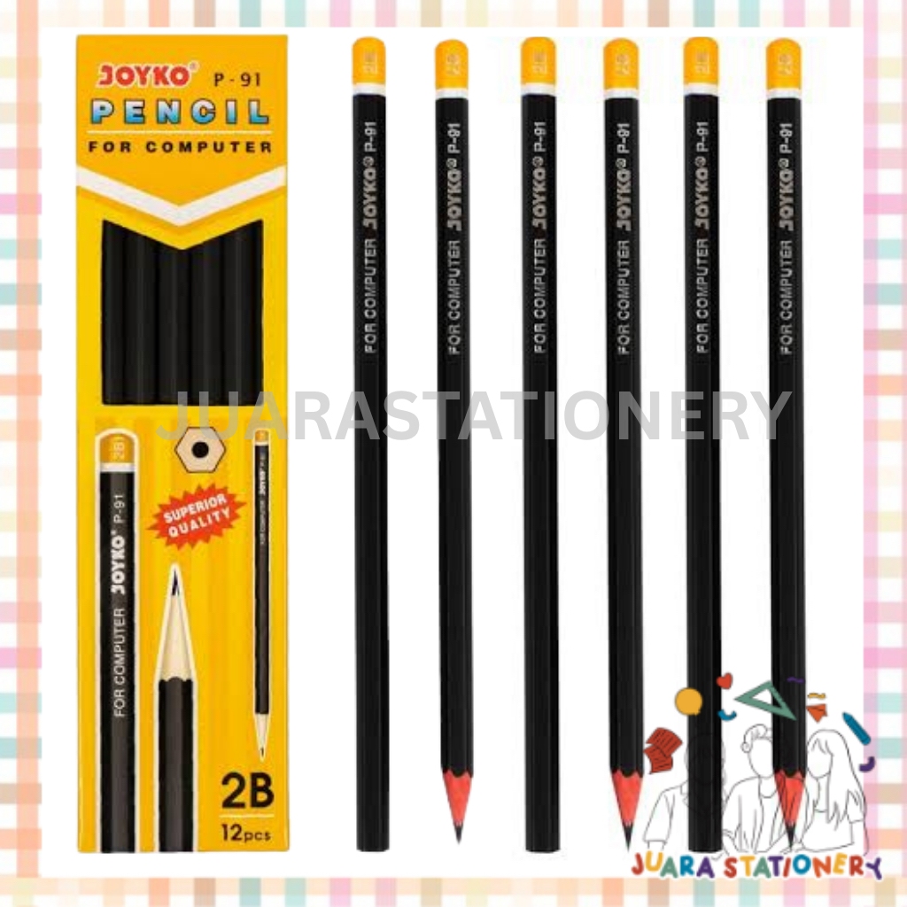

(86) JUARASTATIONERY Pensil Joyko P-91 2B [SATUAN] / Pensil Kayu 2B Komputer Pensil Ujian