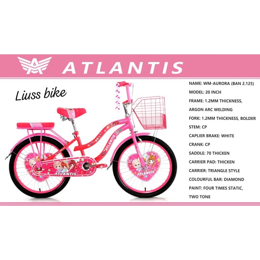 sepeda mini keranjang Atlantis 20inc