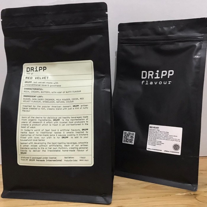 

[oddsolshop] pekanbaru/DRIPP Minuman Bubuk Instan 760GR Red Velvet & Matcha Premium Powder Drink