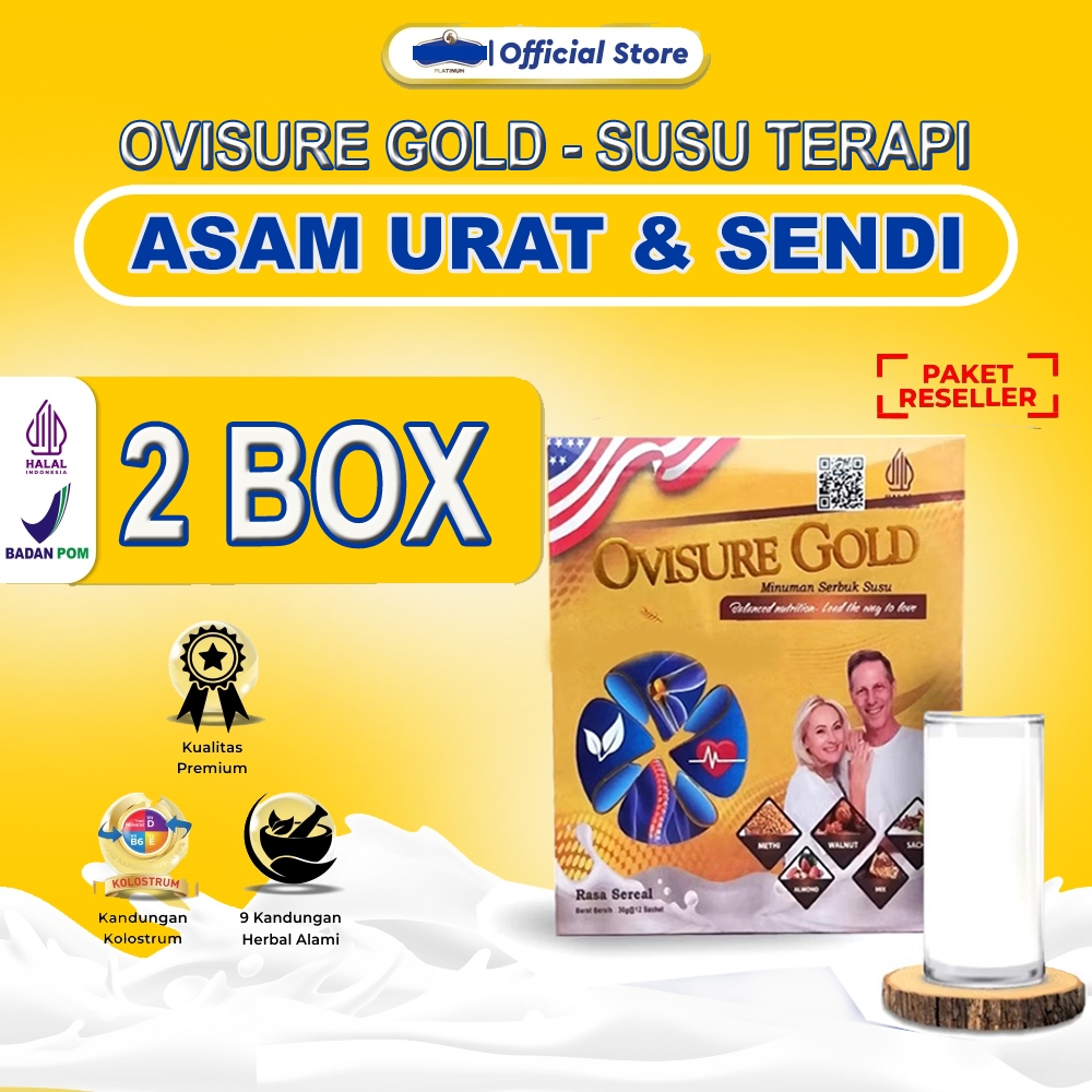 

PAKET 2 BOX OVISURE GOLD MILK SUSU KESEHATAN TULANG DAN SENDI