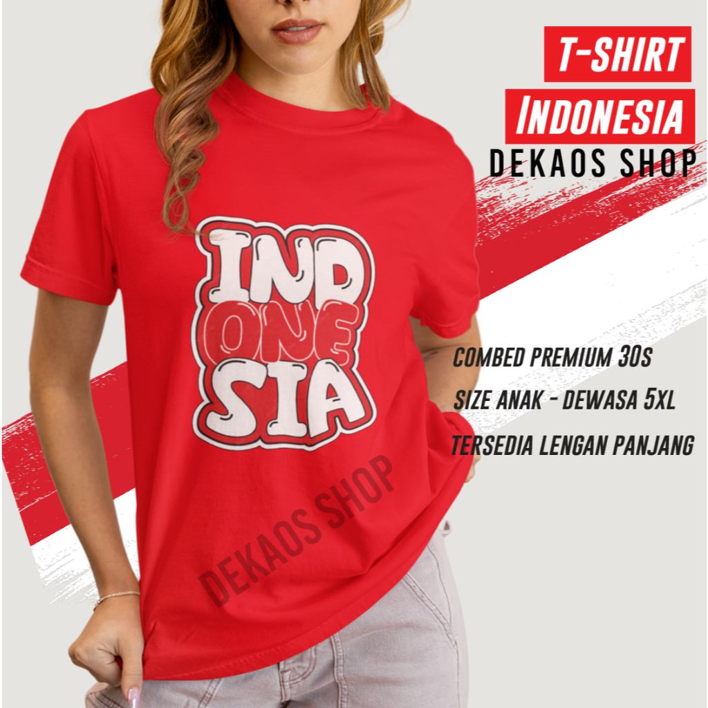 KAOS MERAH PUTIH AGUSTUSAN LENGAN PANJANG KAOS 17 AGUSTUS PRIA WANITA ANAK BAJU AGUSTUSAN LENGAN PAN