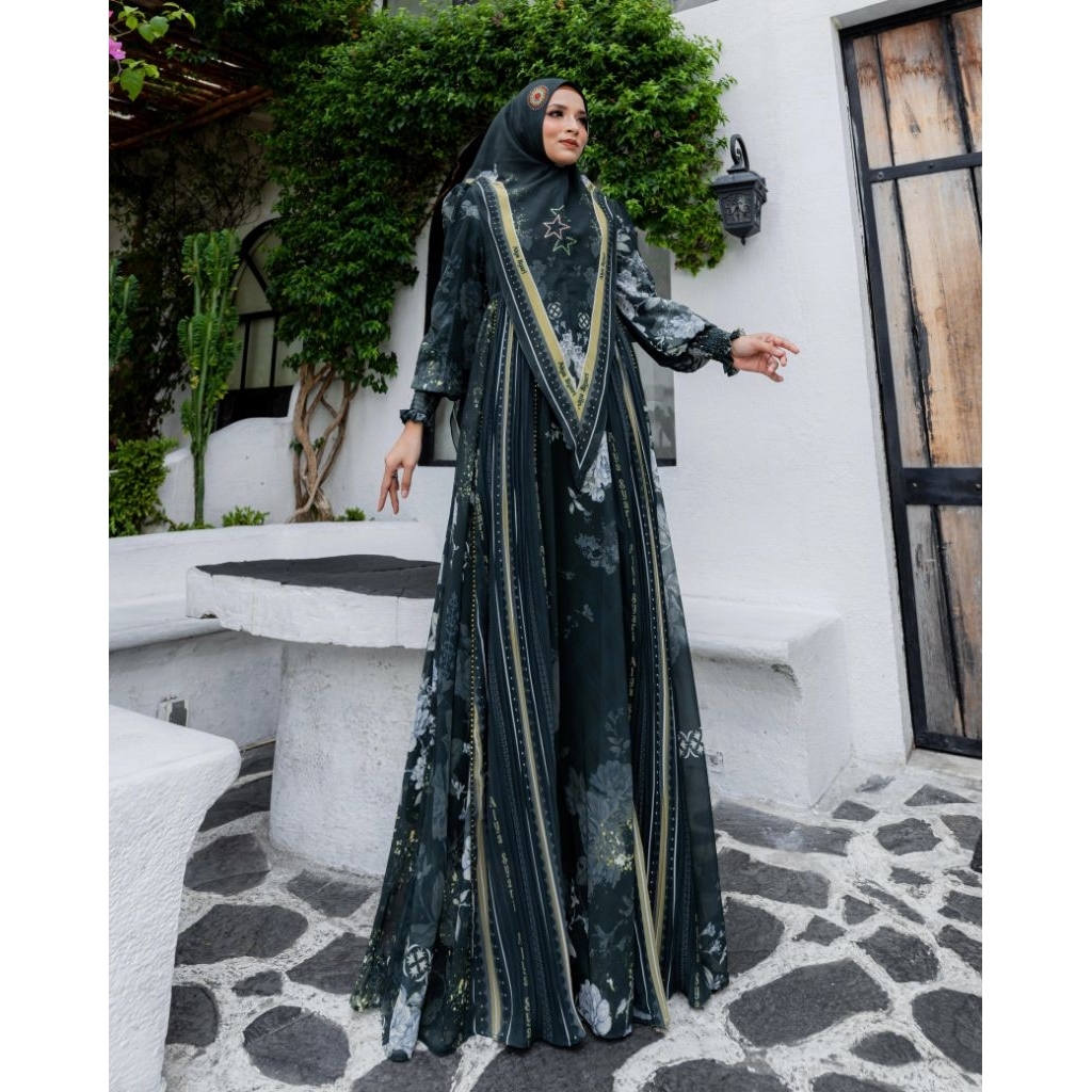 SAFEERA GAMIS CANTIK SERIES SET KHIMAR ALYA SYARI