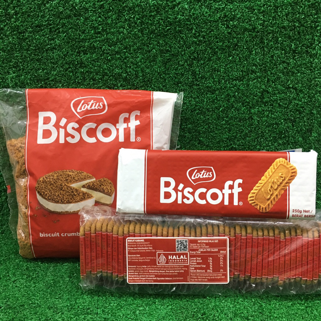 

Lotus Biscoff Biscuit 25 x1p / 250gr / Caramel / Crumbs Biskuit Impor Belgia HALAL