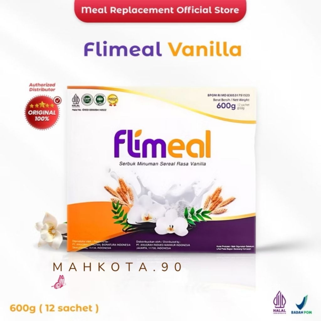 

( mahkota.90 ) - Flimeal rasa vanila 1 box