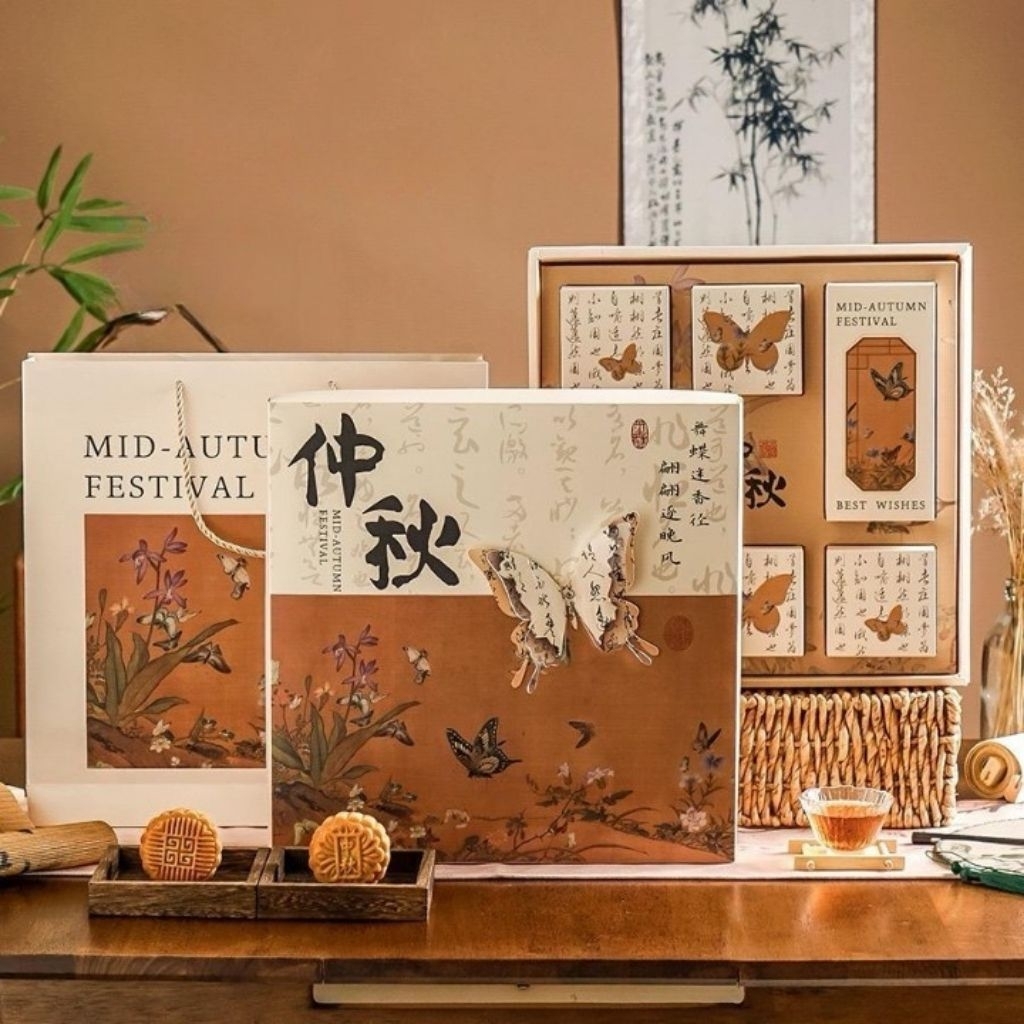 

MID AUTUMN BUTTERFLY - Kotak mooncake 50-100gr box moon cake premium dus kue bulan box mooncake 75gr