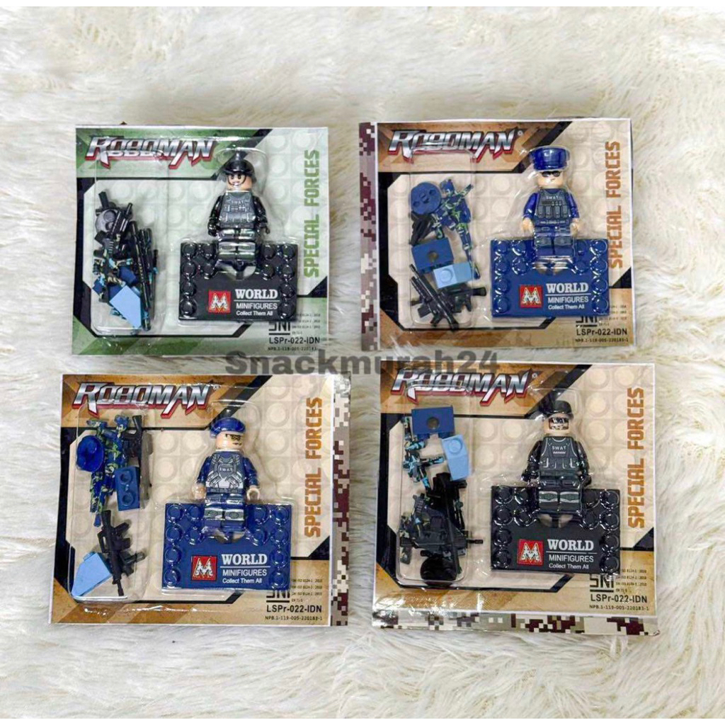 Diskon MINI FIGURE TENTARA POLISI ROBOMAN BALOK SUSUN MINI