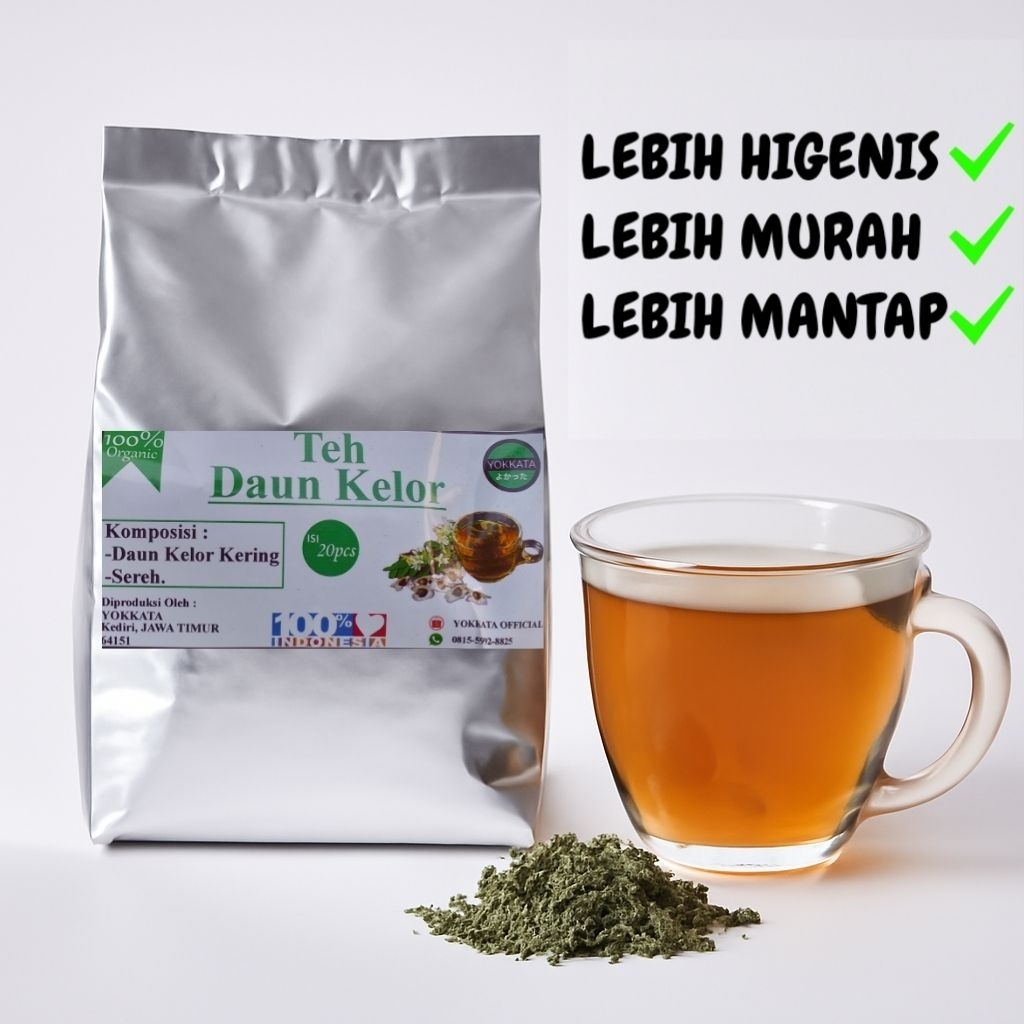 

TEH DAUN KELOR KERING MURNI 100% ORIGINAL ISI 20 CELUP
