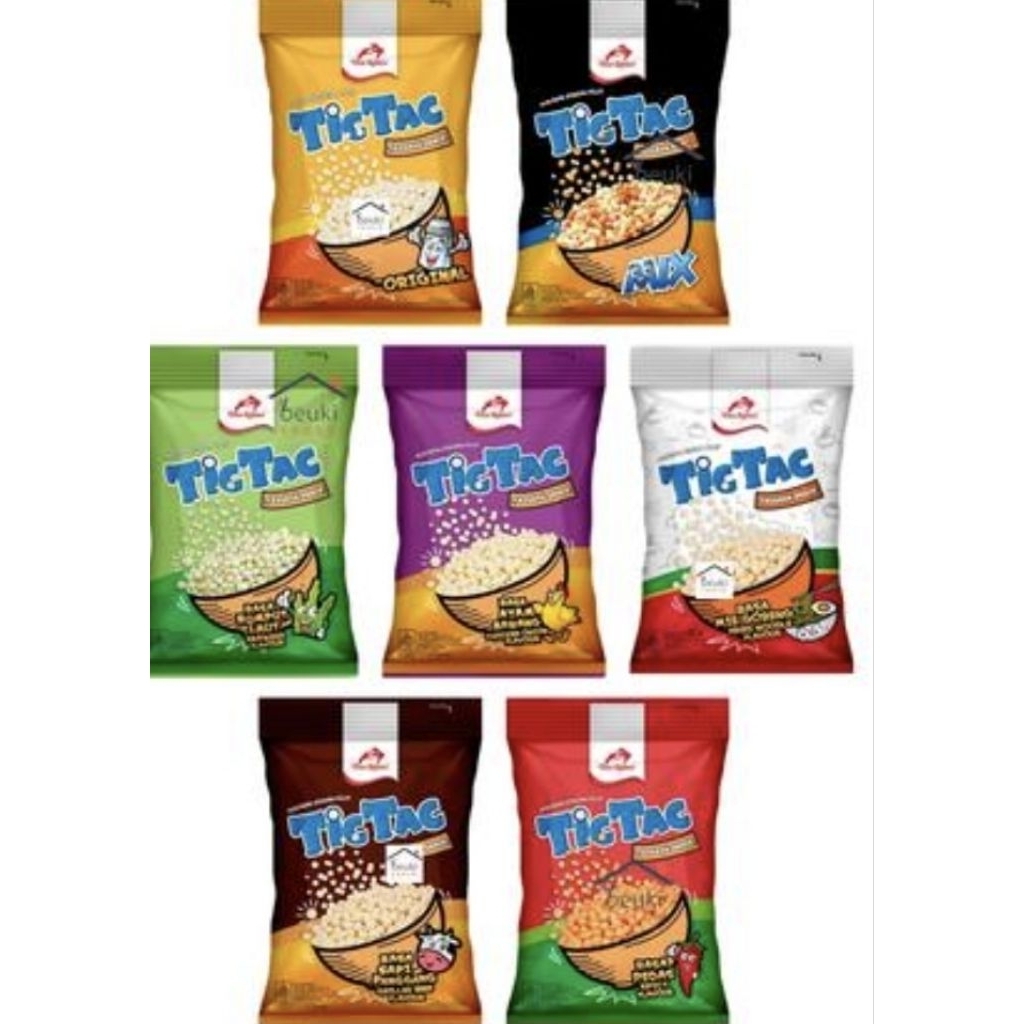 

<perpack> snack pilus tik tak dua kelinci all varian 1pack isi 10 x 14gram..