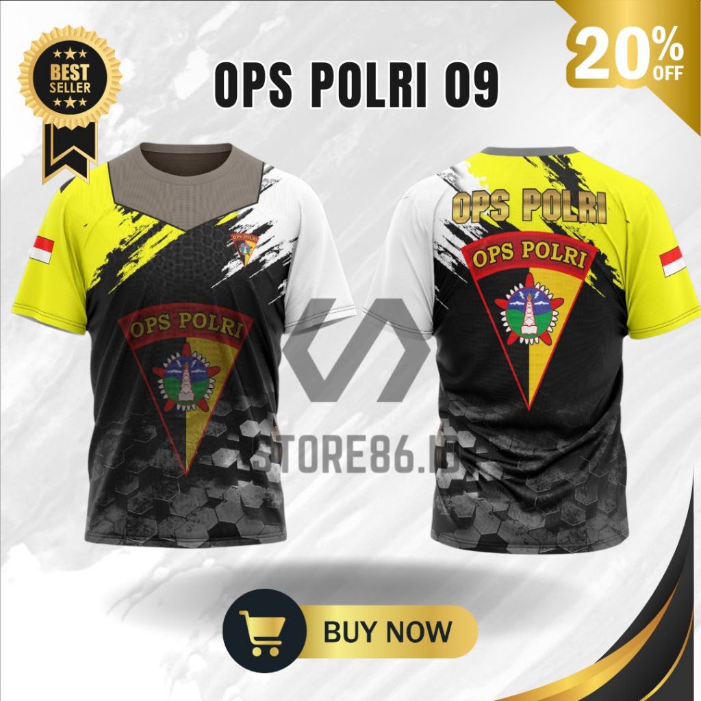 JERSEY OPS POLRI  FULLPRINT SUBLIME / KAOS OPS POLRII DRIFIT / JERSEY OPS POLRI / FULL PRINTING