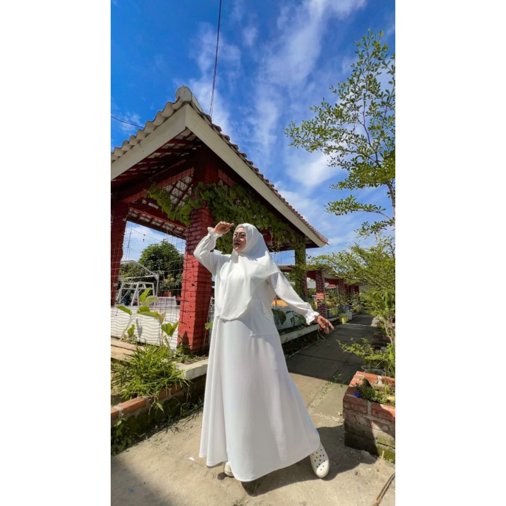 GAMIS HIJRAH SYAR'I + HIJAB Super jumbo