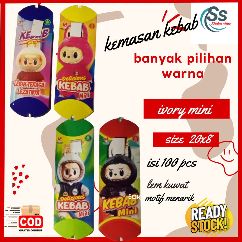 

bungkus kebab kemasan kebab karakter packaging kebab warna-warni box kebab wadah kebab kertas kebab kotak makanan pembungkus makanan