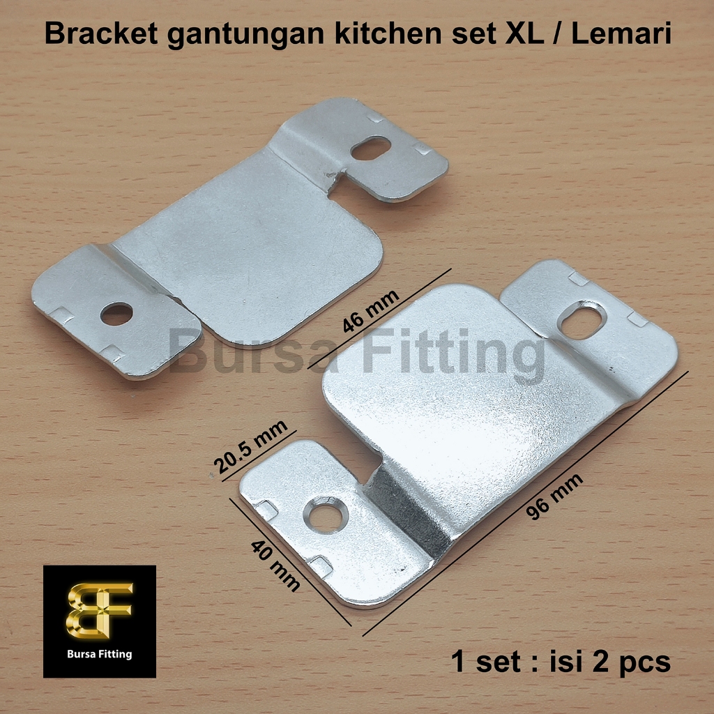 Plat gantung pigura besar / plat gantungan kitchen set XL / bracket gantung
