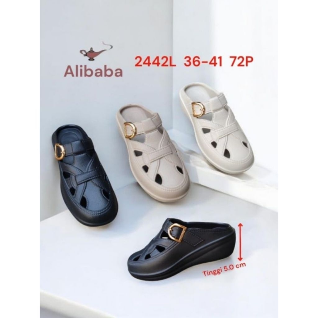 Sandal Cewek ringan sandal karet sandal wanita kekinian sandal bustong 2442