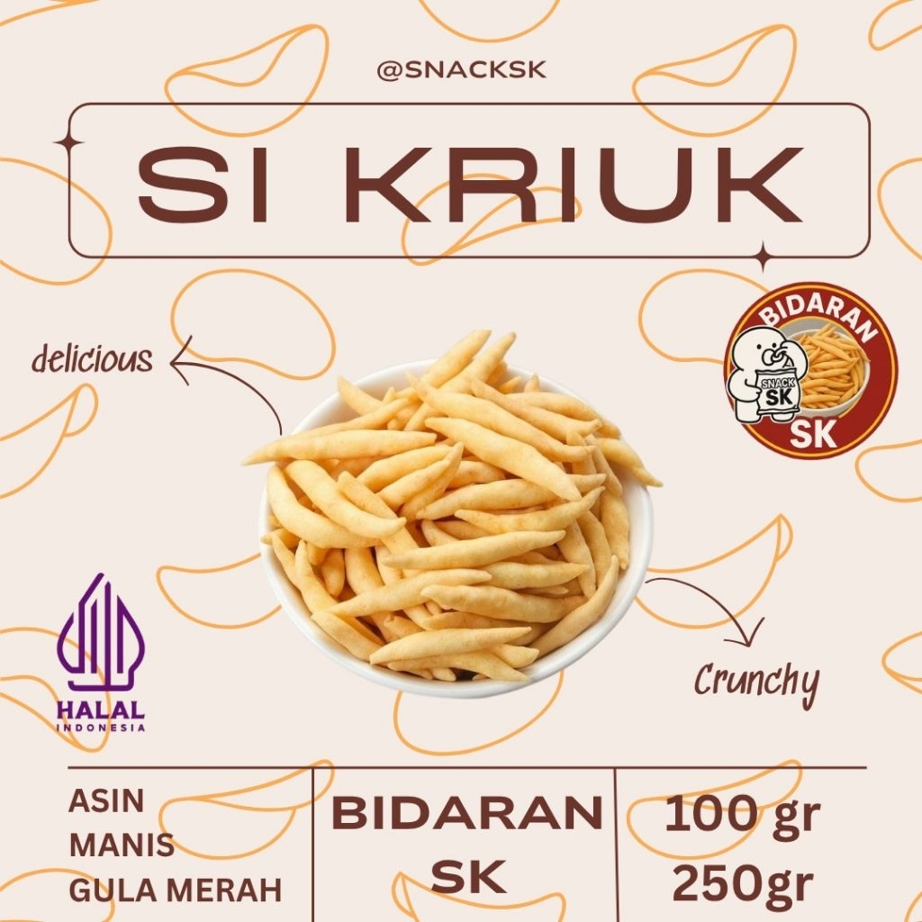 

BIDARAN KEJU by SI KRIUK SNACK ENAK DAN KRIUK ADA VARIAN ASIN, MANIS, DAN GULA MERAH DIJAMIN NAGIH