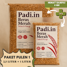 

Promo Super Paket 3,5 Liter Pasti Pulen & Pandan Wangi Beras Merah 1 Liter + Beras Merah 2,5 Liter - Hemat & Berkualitas