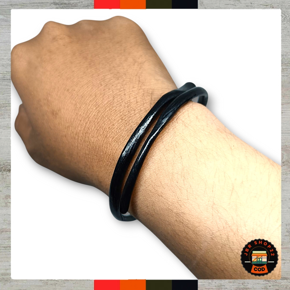 GELANG AKAR BAHAR HITAM LENTUR SUPER