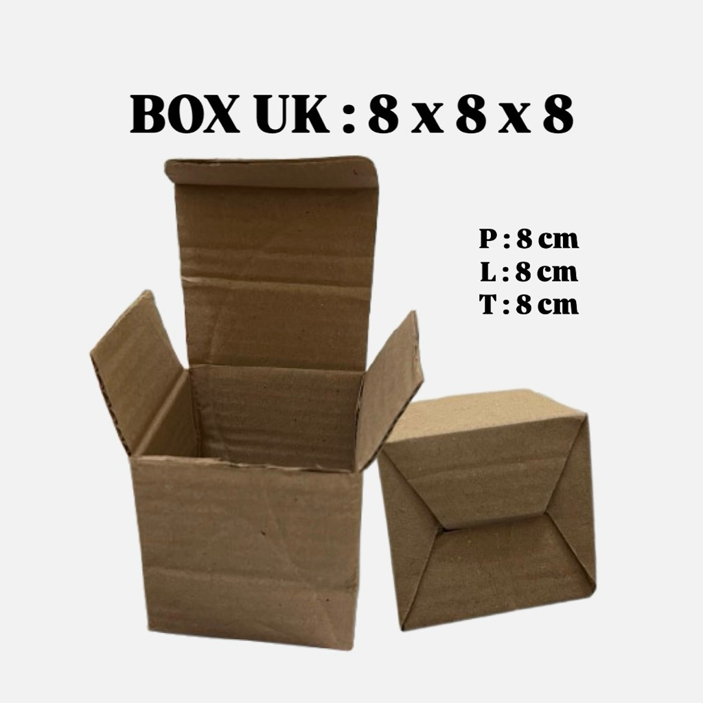 

READY box packing uk. 8x8x8 cm kerdus diecut packing online murah