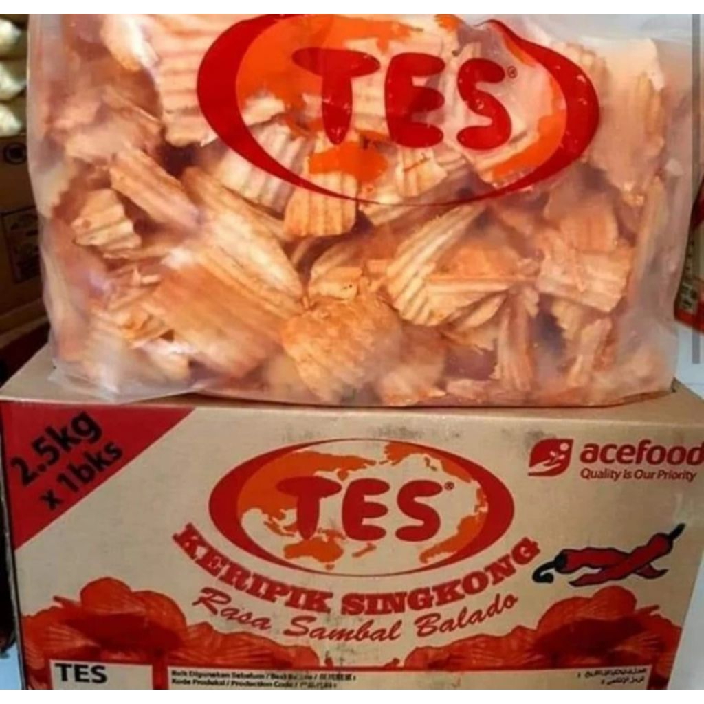 

Keripik Singkong Pedas Tes 250 Gram / Keripik singkong balado tes / Keripik singkong pedas